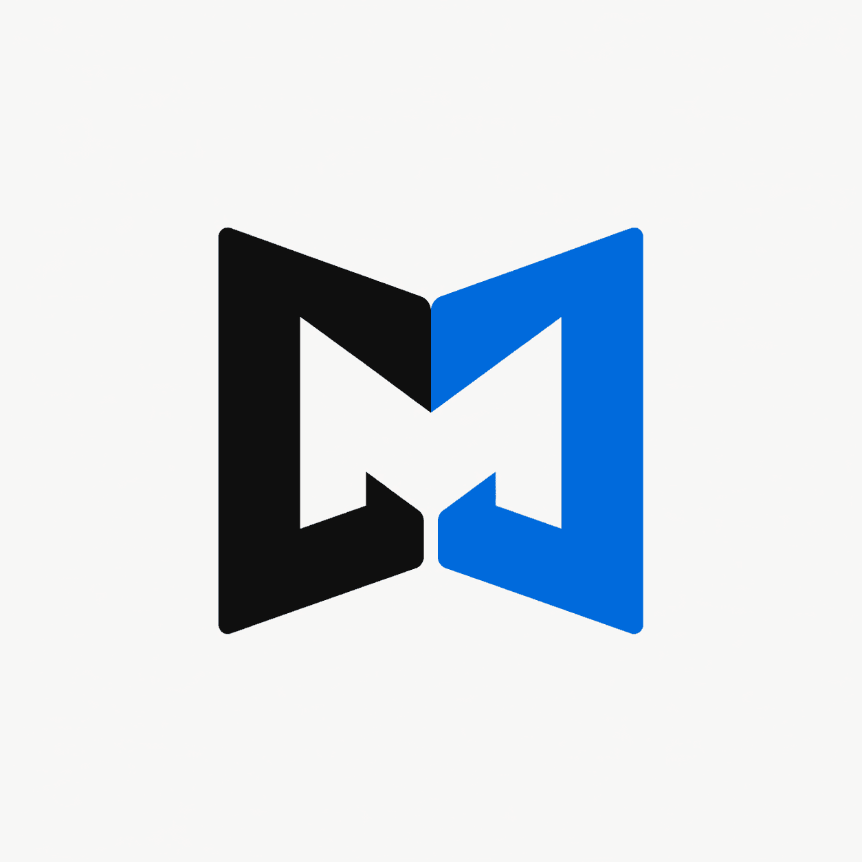 The Meldry symbol, two interlocking image frames forming an M